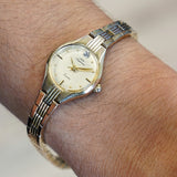 Vintage Ladies JULES JURGENSEN Wristwatch Diamond Dial 3208CH - Original Bracelet