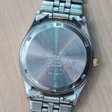 Vintage CITIZEN Quartz CQ Watch Day/Date ALL Two-Tone S.S. - 6100-R00405