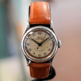 Vintage MIDO Multifort Super Automatic Watch ALL S.S. 17 Jewels Cal. 817 Two-Tone Dial 220