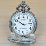HENRY V Manual Pocket Watch Antimagnetic Railroad Engraved Decorated Hunter Case