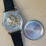 Vintage BAUME & MERCIER Geneve Chronograph Watch Antimagnetic 17 Jewels 39mm Swiss Made
