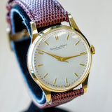 1960 International National Watch Co. 17 Jewels Cal. IWC 89 Wristwatch 18K GOLD