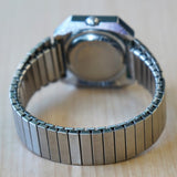 Vintage JUBILEE Watch 17 Jewels Diamond Dial S.S. Flex Bracelet Octagonal Case Wristwatch