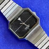 Vintage JUBILEE Watch 17 Jewels Diamond Dial S.S. Flex Bracelet Octagonal Case Wristwatch