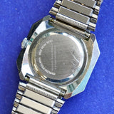 Vintage JUBILEE Watch 17 Jewels Diamond Dial S.S. Flex Bracelet Octagonal Case Wristwatch