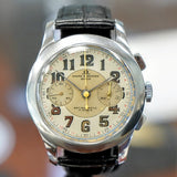 Vintage BAUME & MERCIER Geneve Chronograph Watch Antimagnetic 17 Jewels 39mm Swiss Made