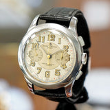 Vintage BAUME & MERCIER Geneve Chronograph Watch Antimagnetic 17 Jewels 39mm Swiss Made