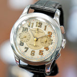 Vintage BAUME & MERCIER Geneve Chronograph Watch Antimagnetic 17 Jewels 39mm Swiss Made