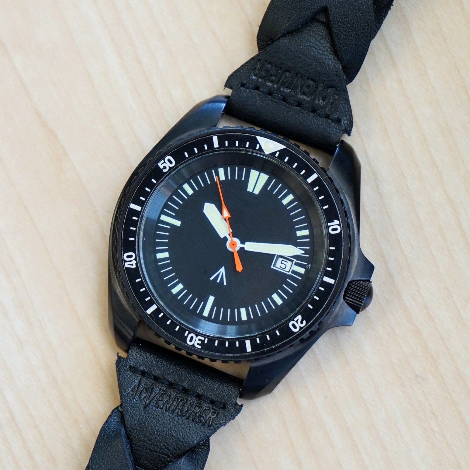 NOS! British Military Style Diver Watch Date Indicator Quartz Wristwat ...