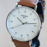 TISSOT T-Classic Everytime Watch 42mm T109610A Silver Dial Wristwatch ALL Original in Box!