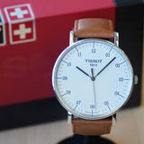TISSOT T-Classic Everytime Watch 42mm T109610A Silver Dial Wristwatch ALL Original in Box!