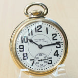 1949 WALTHAM Vanguard Railroad Pocket Watch 23 Jewels Model 1908 Adjusted 16s