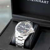 STEINHART Ocean One Vintage GMT Diver Watch Automatic Wristwatch SW330-2 - In Original Double BOX!