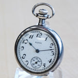 1926 ELGIN Ladies Pocket Watch 3/0s Grade 465 15 Jewels 925 Sterling Silver Case