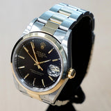 ROLEX Date 15203 34mm Automatic Watch Steel & 18K Gold - Double Box & Papers