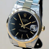 ROLEX Date 15203 34mm Automatic Watch Steel & 18K Gold - Double Box & Papers