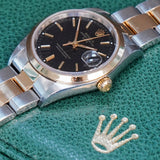 ROLEX Date 15203 34mm Automatic Watch Steel & 18K Gold - Double Box & Papers