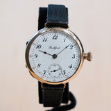 1907 ROCKFORD Trench Watch 0s Grade 180 7 Jewels 14K G.F. Case w/Diamond - RARE