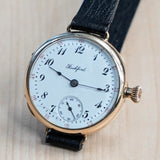 1907 ROCKFORD Trench Watch 0s Grade 180 7 Jewels 14K G.F. Case w/Diamond - RARE