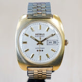 Vintage BENRUS Electronic Watch Citation *** Wristwatch Date Cushion Case Original Bracelet