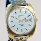 Vintage BENRUS Electronic Watch Citation *** Wristwatch Date Cushion Case Original Bracelet