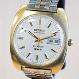 Vintage BENRUS Electronic Watch Citation *** Wristwatch Date Cushion Case Original Bracelet