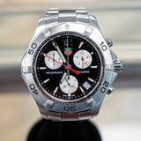 TAG HEUER Aquaracer Black Dial Watch 300M Chronograph Wristwatch Ref. CAF1110