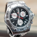 TAG HEUER Aquaracer Black Dial Watch 300M Chronograph Wristwatch Ref. CAF1110