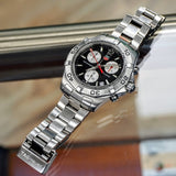 TAG HEUER Aquaracer Black Dial Watch 300M Chronograph Wristwatch Ref. CAF1110