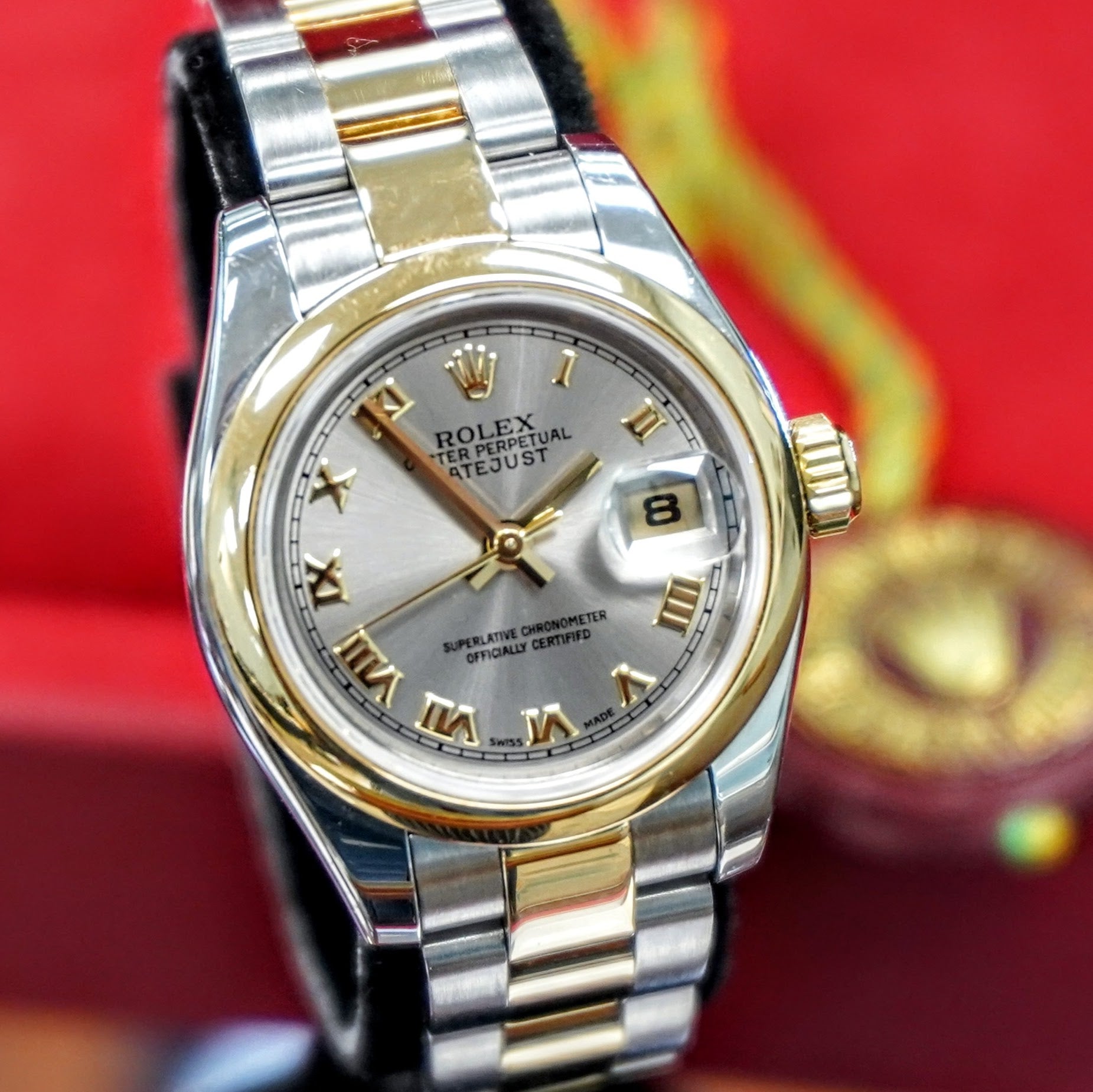 ROLEX Oyster Perpetual Datejust Watch Ref. 179163 Ladies 26mm Two Tone Wristwatch