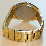 2000 SEIKO Dress Watch SGEE62 Date Indicator 100M Wristwatch ALL Gold S.S. - ALL Original Box & Papers!