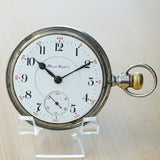 1912 ILLINOIS Pocket Watch Openface 18s Grade 69 Lever Set 17 Jewels Vintage Timepiece