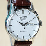 TISSOT Visodate Automatic Watch T019.430 Day/Date 25 Jewels S.S. Wristwatch - Original Tissot Leather Strap
