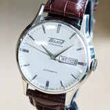 TISSOT Visodate Automatic Watch T019.430 Day/Date 25 Jewels S.S. Wristwatch - Original Tissot Leather Strap