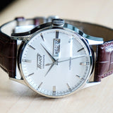 TISSOT Visodate Automatic Watch T019.430 Day/Date 25 Jewels S.S. Wristwatch - Original Tissot Leather Strap
