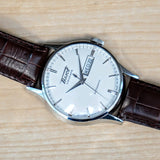TISSOT Visodate Automatic Watch T019.430 Day/Date 25 Jewels S.S. Wristwatch - Original Tissot Leather Strap