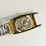 1945 OMEGA Watch 17 Jewels Cal. R17.8 Tank Case Vintage Swiss Wristwatch 14K G.F.