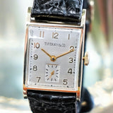1940s Tiffany & Co. Wristwatch 14K Gold Tank Case by Concord Watch Co.