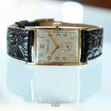 1940s Tiffany & Co. Wristwatch 14K Gold Tank Case by Concord Watch Co.