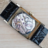 1940s Tiffany & Co. Wristwatch 14K Gold Tank Case by Concord Watch Co.
