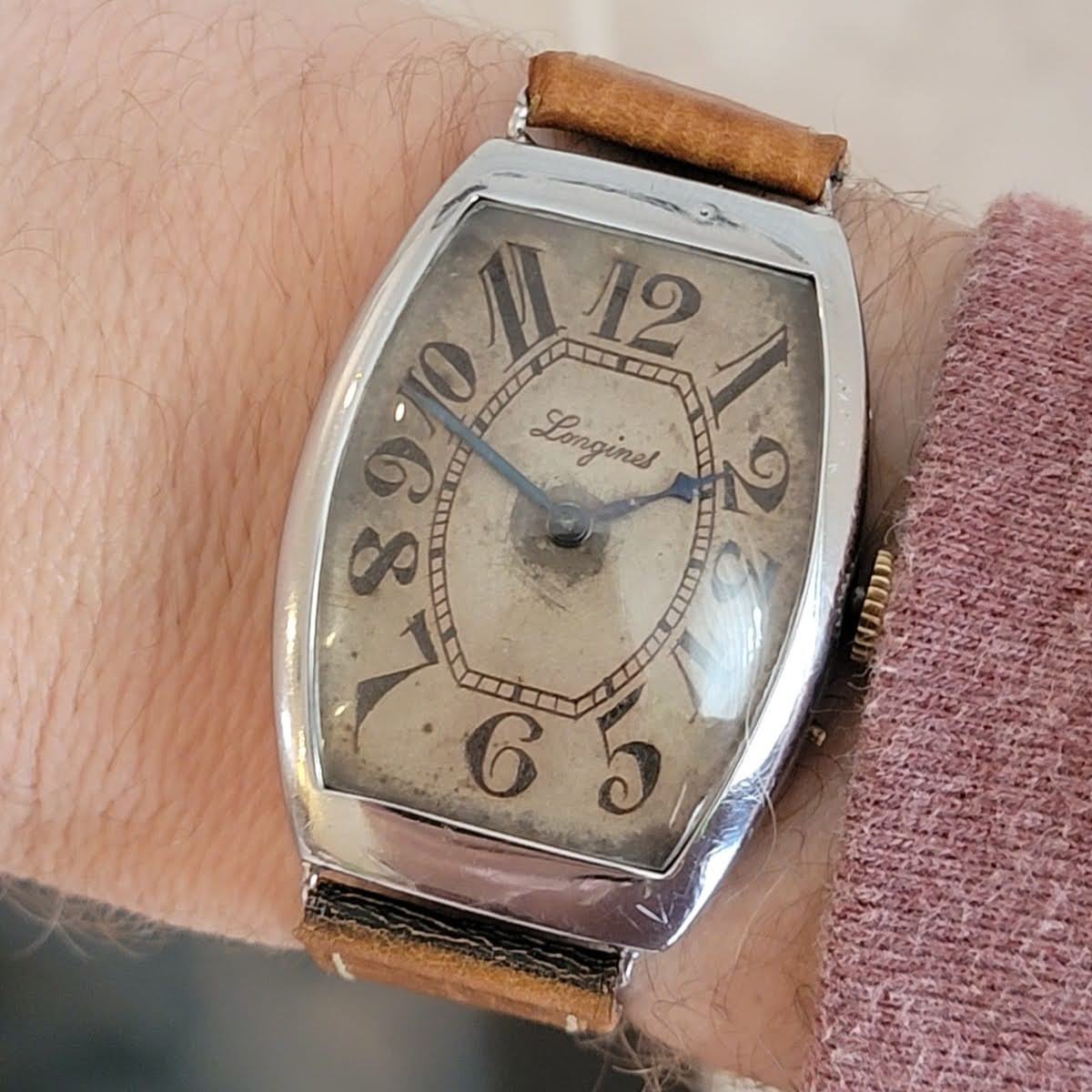 1904 LONGINES Mechanical Wristwatch Ref. 1342 Push Button Set Wire Lug Watch