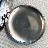1916 DUBER - HAMPDEN Dress Pocket Watch Grade "The Minute Man" 17 Jewels 12s Openface Engraved Decorative 14K White G.F.
