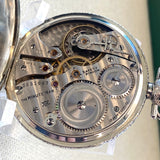 1916 DUBER - HAMPDEN Dress Pocket Watch Grade "The Minute Man" 17 Jewels 12s Openface Engraved Decorative 14K White G.F.