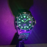1980s HEUER Professional Diver Wristwatch PVD "Black Coral" Vintage Quartz Watch Ref. 980.026