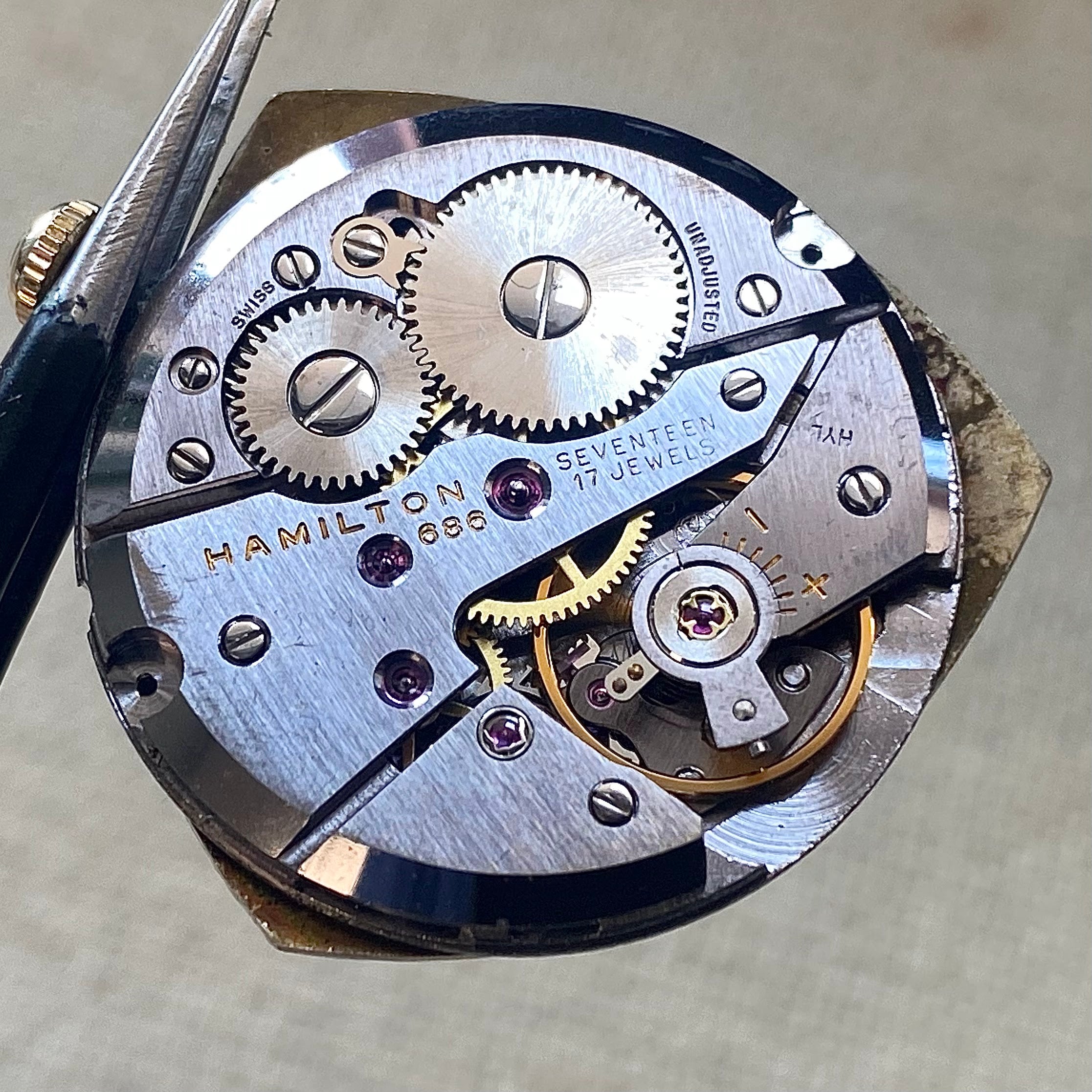 Hamilton Thor 1963 HAMILTON Thor II Asymmetric Watch Cal. 686 Original S.S. JB Champ ...