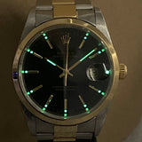 ROLEX Date 15203 34mm Automatic Watch Steel & 18K Gold - Double Box & Papers