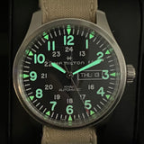 HAMILTON Khaki Field Day Date Auto Watch H705350 42mm 12/24-Dial Wristwatch - Double Box!