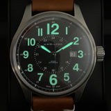 HAMILTON Khaki Field Officer Auto Watch H706150 44mm Black Dial Wristwatch  - In Double Box!