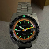 Vintage CERTINA Automatic Argonaut Watch 200M Date Indicator Black & Orange Wristwatch