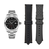 HAMPDEN MODEL 1: Burnham Automatic Watch Power Reserve & Date Indicator Wristwatch